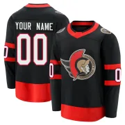 Black Youth Custom Ottawa Senators Breakaway 2020/21 Home Premier Jersey